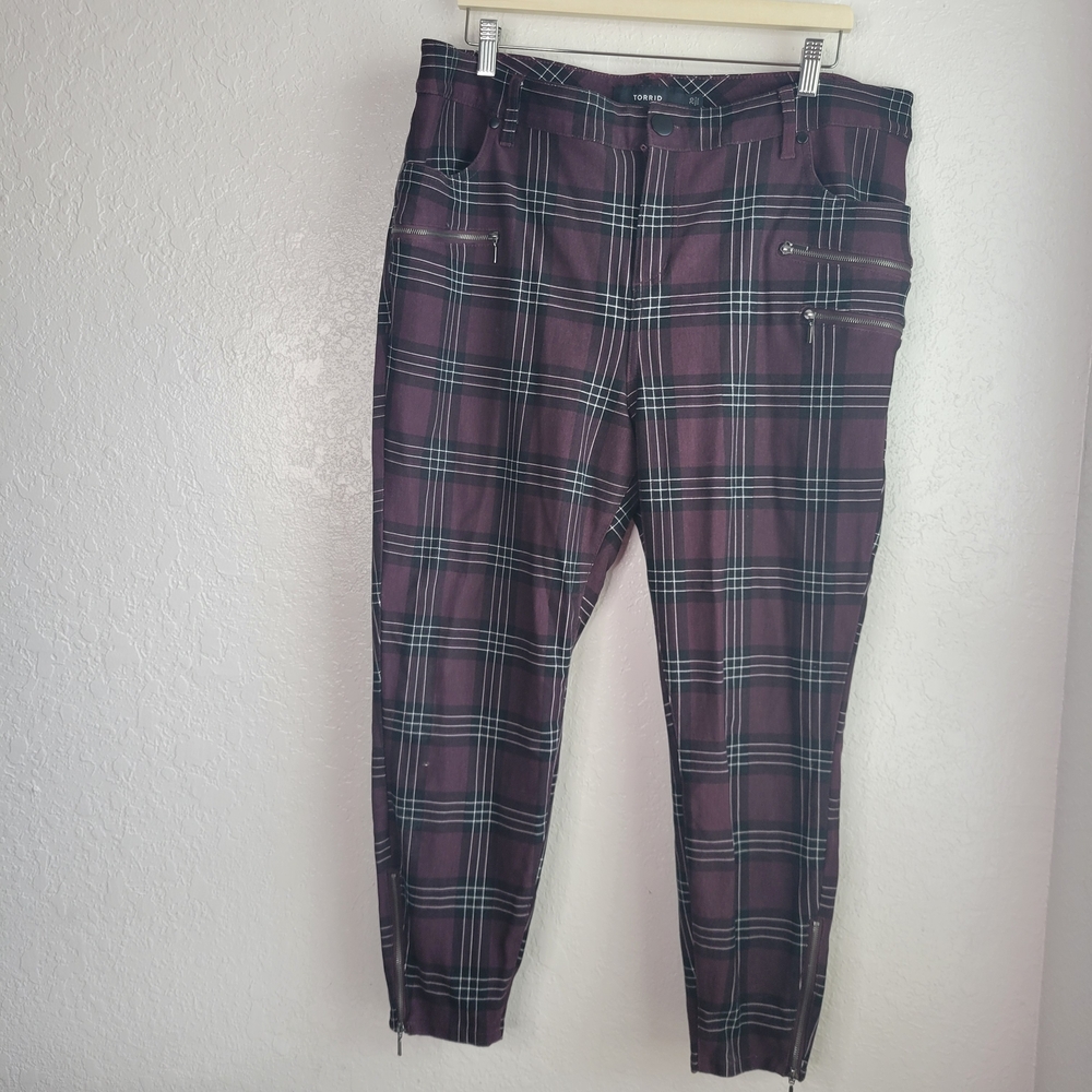 Torrid Black and Green Dress Pants with Tailored Look